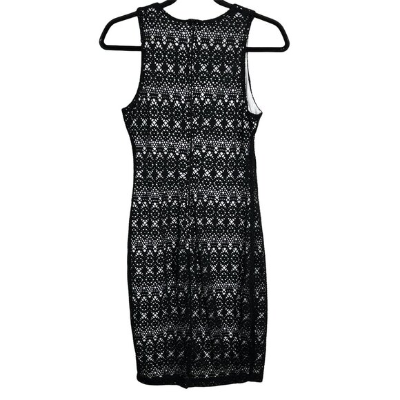 Bisou Bisou Black White Lace Sheath Dress Women’s 4 Sleeveless Lined - Picture 2 of 8